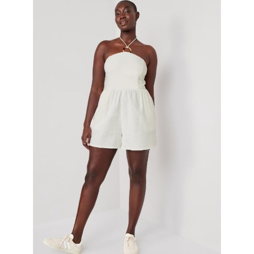 Old Navy White Halter Romper